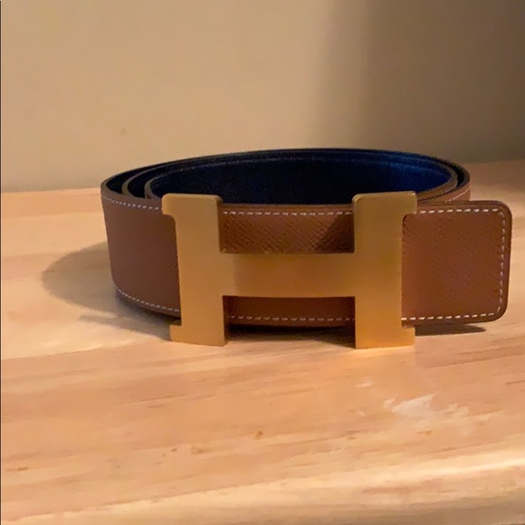 Preowned Herms Paris Reversible Belt 